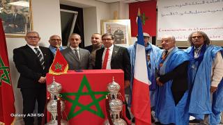 رعايا الملك محمد السادس بفرنسا تحتفل بذكرى المسيرة الخضراء المضفرة